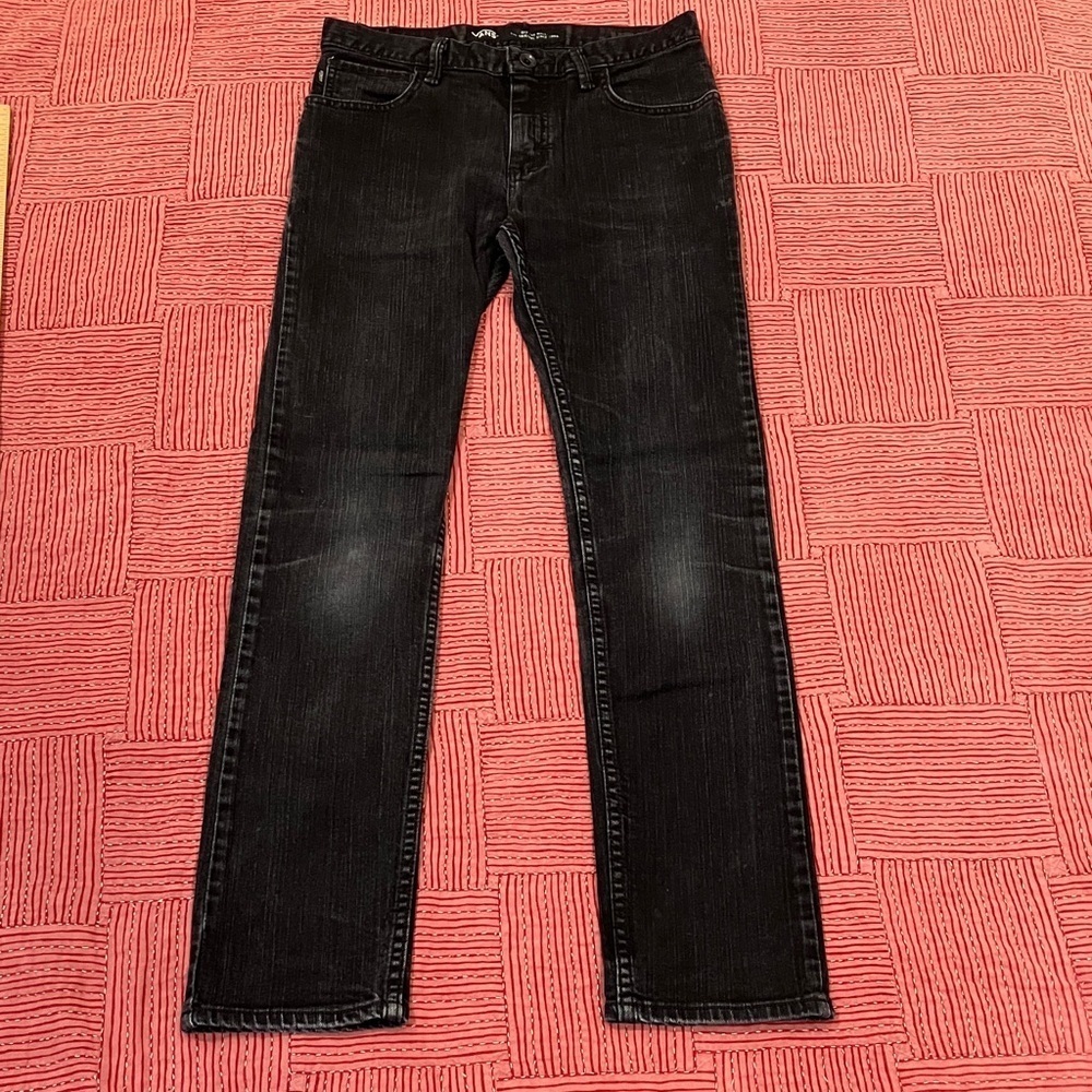 Vans teen boys 16 yrs W28L29 Dark Black Skinny Jeans